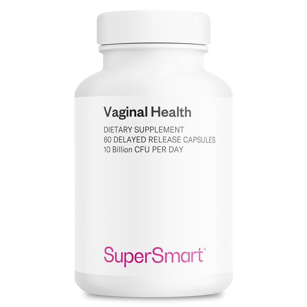 Supersmart - Vaginal Health - Prebiotic & Probiotic (with Lactobacillus Acidophilus) - Intimate Hygiene & Flora for Women | Non-GMO & Gluten Free - 60 DR Capsules