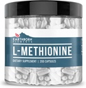 Earthborn Elements L- Methionin 200 Kapsler, Pure & Ufortyndet, Ingen tilsætningsstoffer