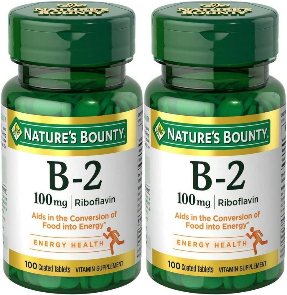 Nature 's Bounty, Vitamin B-2, 100 mg, 100 tabletter - Pakning med 2 stk.