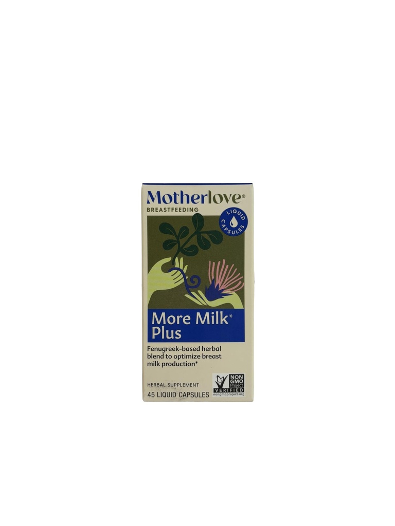 Motherlove More Milk Plus Vegan Dietary Capsules 45 Count, Clear
