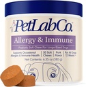 PetLab Co. Allergi & immun Daglig Probiotika til Hunde. Understøtter Yeast Production, Sæsonallergier, Intermitterende Itchiness, Gut & fordøjelsessundhed til Store Hunde - 30 Tyk - Packaging May Vary