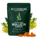 Betterbrand Mullein Gummies for Lungs - 1000mg Herbal supplement til Lung Detox & Respiratory Support - Pære Flavor Chewable Breatheasy Gummy - 30 dages forsyning