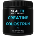 SEALFIT Creatine and Colostrum Powder - 5g Creatine Monohydrate + 1000mg Grass-Fed Bovine Colostrum per Scoop - Muscle Strength, Recovery & Immune Support, 30 Servings (6.35 oz)