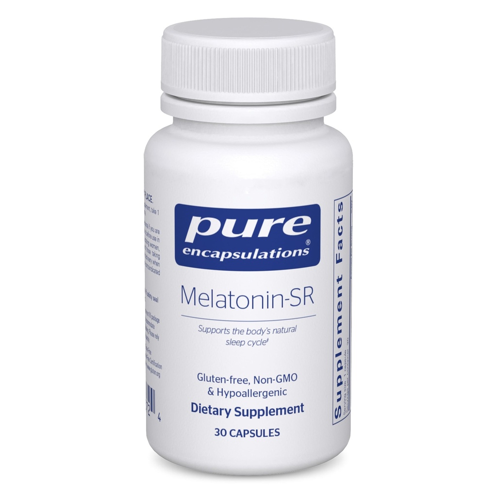 Ren indkapsling Melatonin- SR - Extended Release Melatonin - Understøtter restaurativ søvn * - Sovetilskud - Gluten Free & Vegan - 30 kapsler