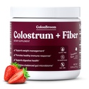 ColonBroom Colostrum + Fiber GLP-1 Friendly Supplement (Strawberry Flavor, 30 Servings) | Bovine Colostrum Powder & Psyllium Husk Powder | for Gut Health & Immunity | Gluten-Free, Non-GMO, Sugar-Free