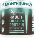 Herbtonics Multi Collagen Protein Powder - Grass-Fed Collagen Peptides (Type 1, 2, 3, 5, 10) for Joint, Skin & Bone Health.