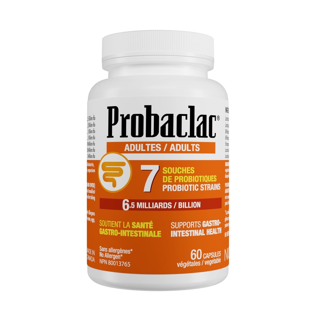 Probaclac Probiotics for Adults – Daily Gut Health & Immune Support, Relieves Bloating & Supports Digestive Balance – 60 Shelf-Stable Capsules, Dairy & Gluten Free(60)