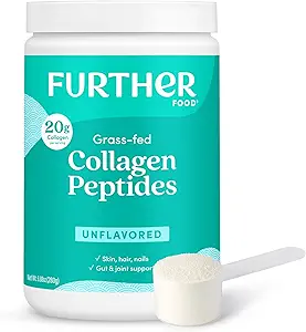 Yderligere fødevarer Uden smag Kollagen Peptider Pulver, Grass- Fed Pasture- Raised Hydrolysed Type 1 & 3 Protein, Gut Health + Joint, Hår, Hud, Nails, Paleo Keto Sugar- Free 9,88 oz