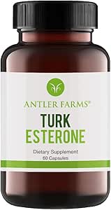 Antler Farms - 100% Pure Turkesterone, 60 kapsler, 500mg - Ajuga Turkestanica Extract Std. til 10% Turkesterone, Mænds Health Support Kraftig antioxidant supplement
