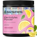 KEY NUTRIENSER Multivitamin Electrolytes Powder No Sugar - Fresh Pink Lemonade Electrolyte Powder - Endurance & Energy Supplement - Hydration Powder - Ingen kalorier - 90 Servering - Made in USA