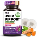 Fidus Happy Daily Liver Cleanse Detox & Repair Support Capsules - 400mg Milk Thistle (80% Silymarin) with NAC, Turmeric, TUDCA & Dandelion - USA Quality - 60 Counts