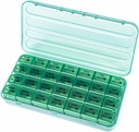 28 Dag Månedlig Pill Organizer - 4 Week Pill Box 1 Time a Day, 7 Day Medicine Organizer Box, Travel Pill Container for Vitamin, Fish Oil (Olive Green)