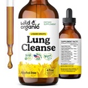Wild & Organic Lung Cleanse Detox Tinktur - Mullein Drops til Lungs - Herbal Mullein Extract Supplement - Vegan, Alkohol- Free Drops - 4 fl oz