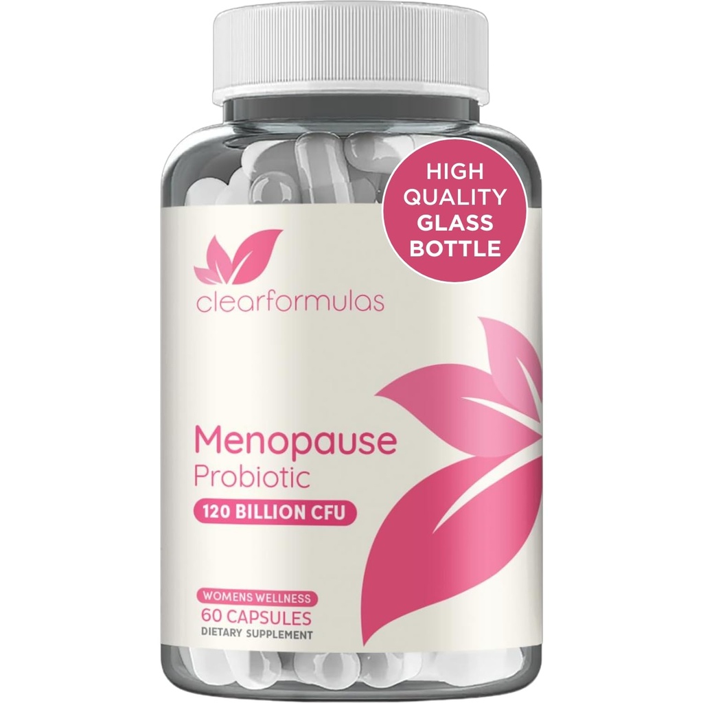 120 Billion CFU Menopause Probiotics for Women - Complete Menopause Relief Formula with Prebiotics and Probiotics for Women with 20 Beneficial Shelf Stable Strains & Cranberry Extract (30 Servings)