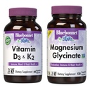 BlueBonnet Nutrition Vitamin D3 og K2, og Magnesium Glycinate Vegetabilske Kapsler Bundle