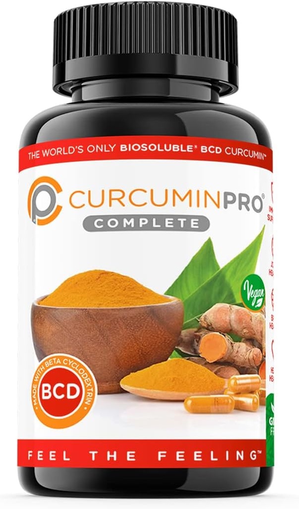 curcuminpro Complete BCD- 124; Verdens eneste bioopløselige Vegan Beta cyclodextrin & Organic Gurkemeje Curcumin