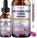 Lever renser reparation Væske, 1100 mg mælk tidsel tillæg Mælkebøtte Root og 16 + urter til leverstøtte Aktiv lever sundhed Formel Ingen sukker Vegansk non-GMO og All- Natural