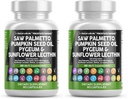 Clean Nutraceuticals Saw Palmetto Pumpkin Seed Oil Pygeum Sunflower Lecithin Stinging Nettle Cranberry - Prostate Supplements for Men with Lycopene - 90 Caps (Pack of 2)