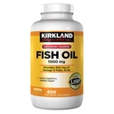 Kirkland Signature Natural Fish Oil 1000 mg med 300 mg Omega-3 - 400 ct (pakke med 2)