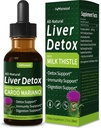 Mælk Thistle Lever Detox Drops, Cardo Mariano (con Silimarina) y Diente de León para el Hígado Graso, Leverstøtte Supplement w / Artichoke & Mælkebøtte Uddrag til Lever Rengøring & Reparation. 2oz