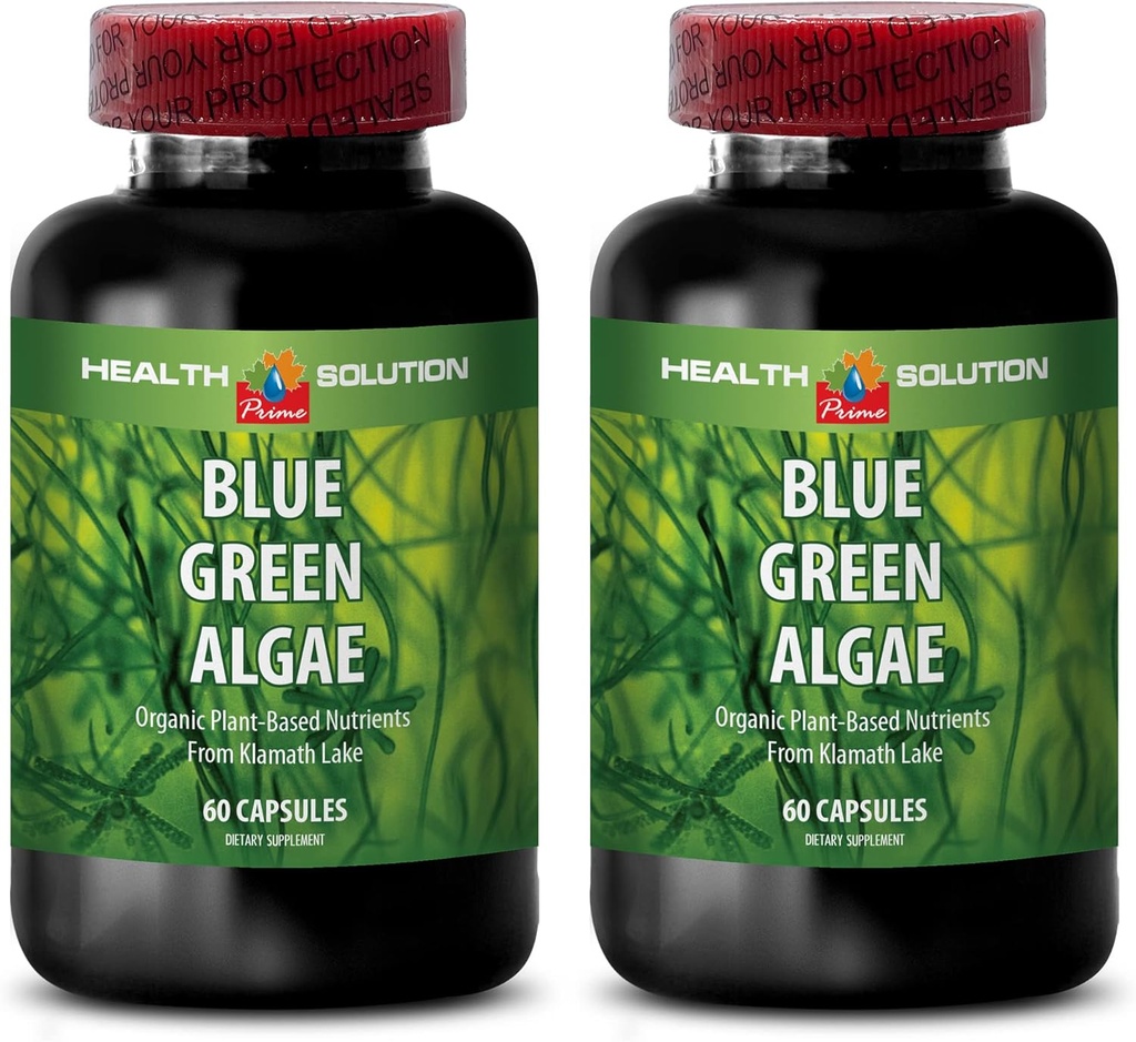 Klamath Blue Green Algae Capsules - Blue Green Algae - Boost immunsystemet - Blue Green Algae - Blue Green Algae supplement - immunsupport supplement - immunbooster - Blue Algae - 2B 60 Caps