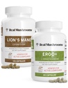 Ergothioneine (60ct) og Lions Mane (120ct) Bundle med shiitake og Oyster Mushroom Ekstrakter - Longevity and Cognition - Vegan, Gluten Free, Non- GMO