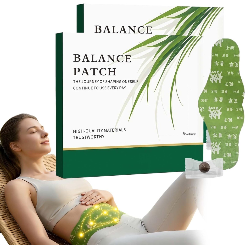 Japanese Herbal Balance Patch,Comfort Design Gentle Formula Patch Plant Based Ingredients Comfortable Adhesive Easy Topical Use (2PCS)