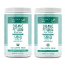 Organic Psyllium Husk Powder 16 oz & Whole Husk 8 oz Combo - Vegan Fiber Supplement - Digestive & Gut Health Support - Gluten-Free, USDA Organic - Natural Cleanse & Detox Bundle