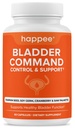 Happee Bladder Control Supplement for Women & Men - Pumpkin Seed Extract, Soy Germ, Saw Palmetto & Cranberry Blend - Bladder Support for Urinary Frequency, Leaks & Urgency - 60 Capsules