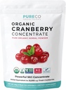 USDA Organic Cranberry Concentrate (50: 1) Powder - 500mg svarer til 25,000mg friske tranebær - til Nyre Cleanse & UTI Support Vitaminer - Kvinder - Supplement - 100 Servering - Ingen piller