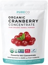 USDA Organic Cranberry Concentrate (50: 1) Powder - 500mg svarer til 25,000mg friske tranebær - til Nyre Cleanse & UTI Support Vitaminer - Kvinder - Supplement - 100 Servering - Ingen piller