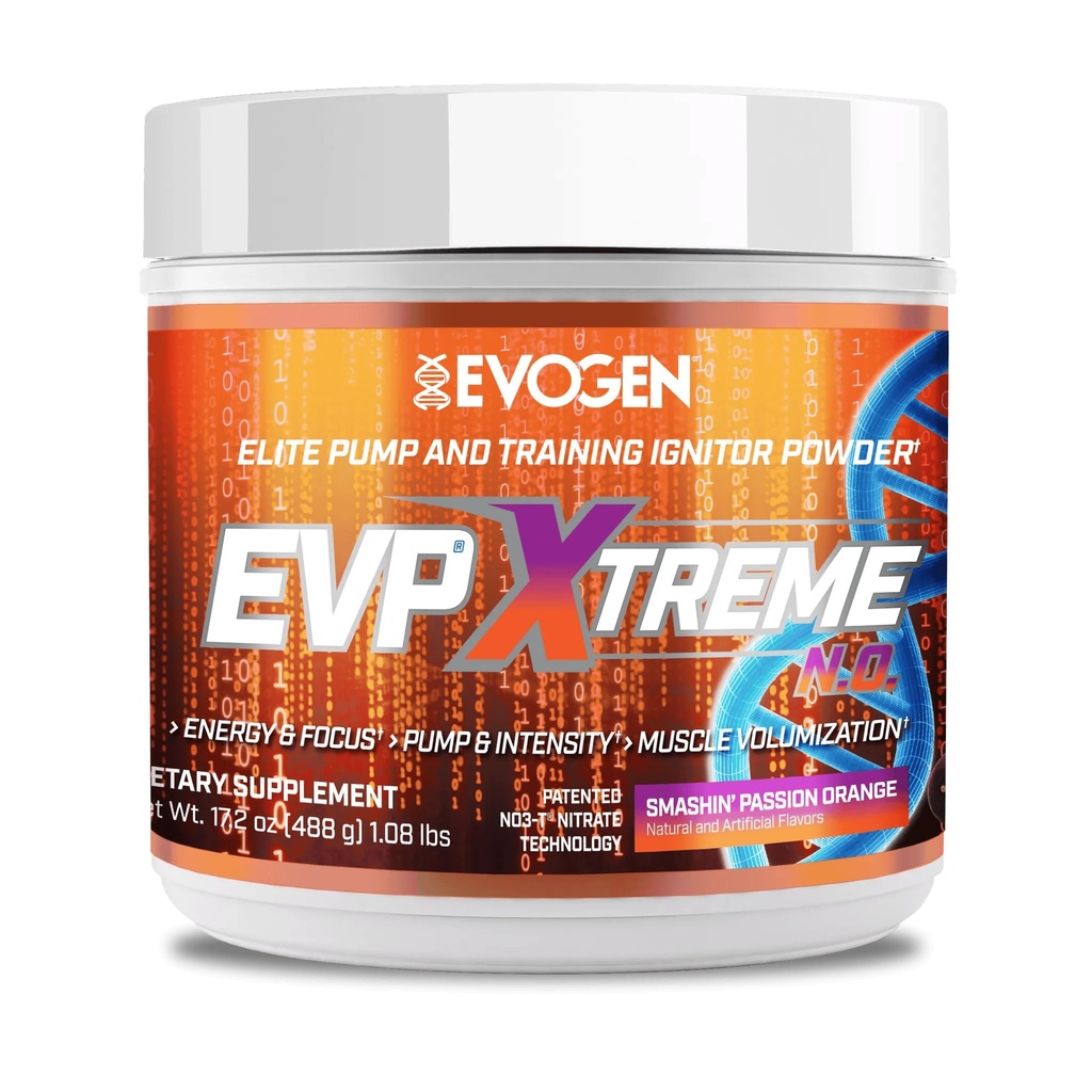 Evogen EVP Xtreme NO - Pre Workout Powder for Men & Women | Sugar Free Preworkout with Beta Alanine, Creatine, and Caffeine for Energy & Pump | Smashin' Passion Orange | 40 Servings