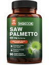 Saw Palmetto Supplement for Men 600mg, with Pumpkin Seed Extract and Stinging Nettle, Supports Prostate Health, 90 Vegetarian Capsules