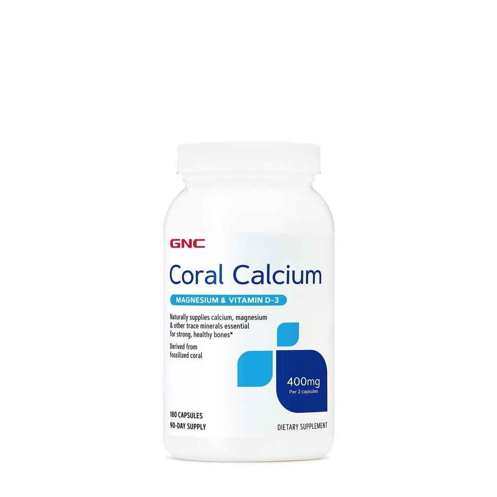 GNC Coral Calcium 400mg tillæg, understøtter stærke ben, 90 Servere