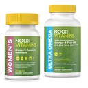 Noor Vitaminer Kvinder Multivitamin og Omega Fish Oil Supplement Bundle