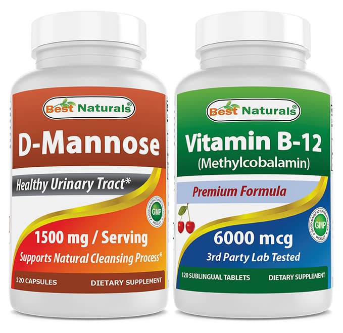 Bedste Naturals D- Mannose 1500 mg & vitamin B12 6000 mcg
