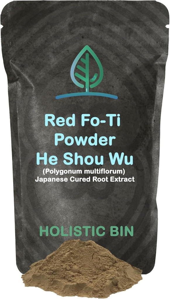 Holistisk Bin Japansk Han Shou Wu Fo Ti Powder Potent Gæret Herbal Uddrag for Vitality Mea124; Wild Høstet i Japan Mea124; Pure Fo Ti for hår sundhed Support 124; Antioxidant og Anti Aging Egenskaber