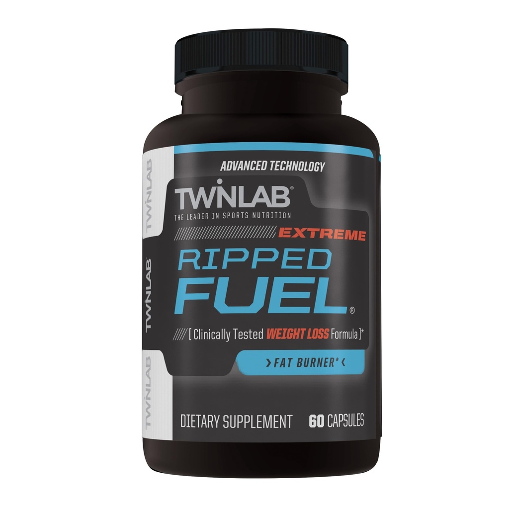 Twinlab Ripped Fuel Extreme - Energisupplement til Support Weight Management & Muscle Health - 60 Kapsler