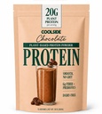 Coolside Vegan Plant Based Protein Powder Super Shake - 20g Clean Protein Blend(Hemp, Pumpkin, Watermelon Seeds), Prebiotics Fiber, Natural Sweetened, Dairy Free, Gluten Free - 15 Serv (Chocolate)