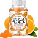 Prebiotic Probiotic & Postbiotic Gummies for Women Men & Kids Children - High Potency 5 Millioner CFU - Sugar- Free & Gluten Free