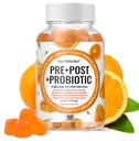 Prebiotic Probiotic & Postbiotic Gummies for Women Men & Kids Children - High Potency 5 Millioner CFU - Sugar- Free & Gluten Free