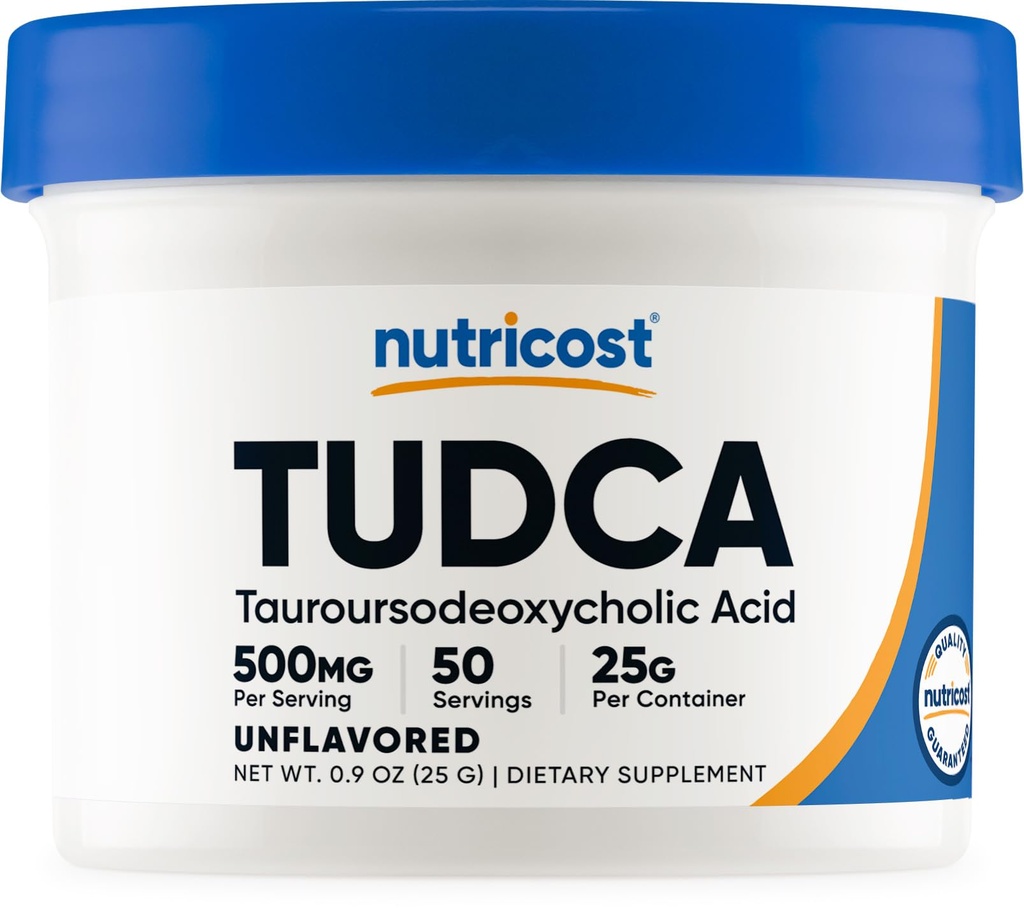 Nutricost Tudca Powder 25 Grams (Tauroursodeoxycholsyre) - Gluten Free, Non- GMO