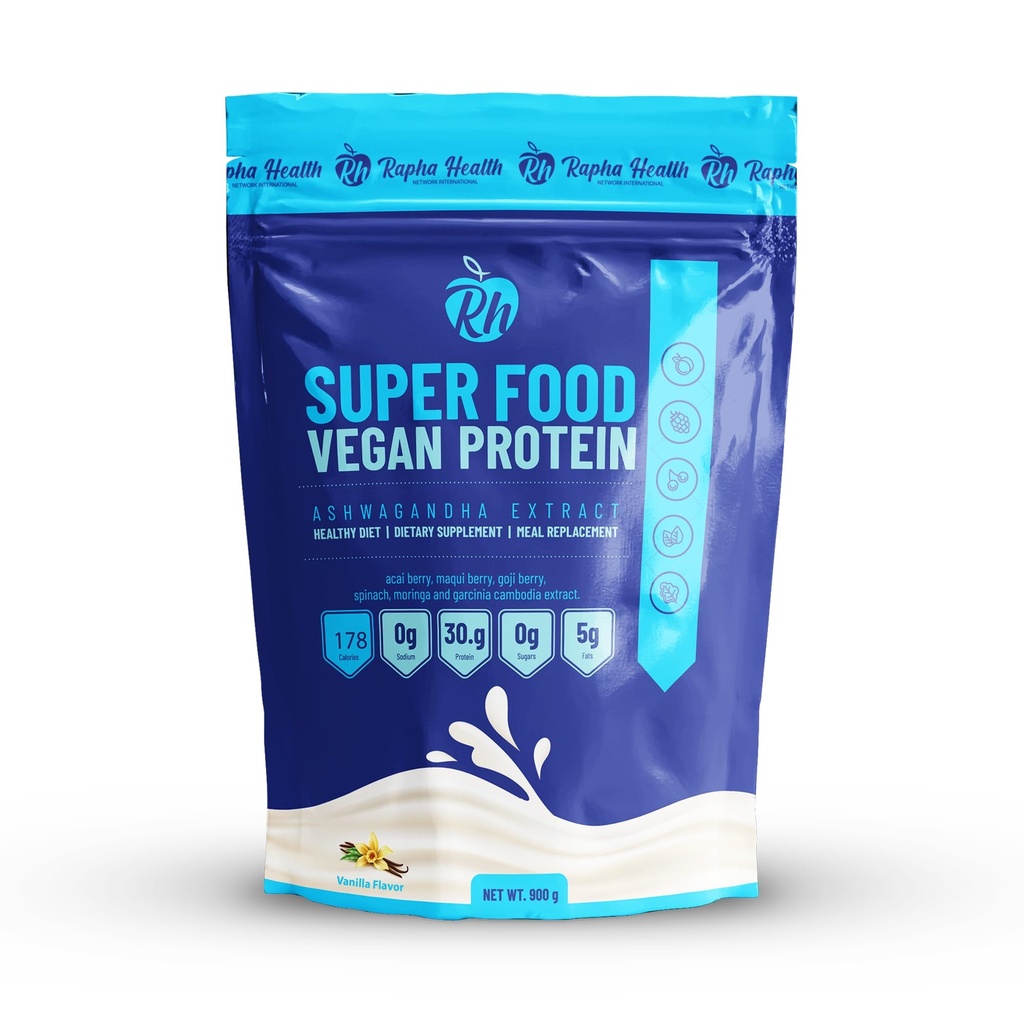 Superfood Vegan Protein (Vanilla) | Plant-Based Protein with Superfoods & Probiotics | Muscle Recovery & Energy | 15 Servings