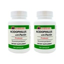 GeriCare Acidophilus with Pectin Probiotic Capsules, Optimizes Intestinal Flora, Digestive Gut Function, Boosts Immune Defenses, and Strengthens Bones, 100 Count (Pack of 2)