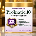 NB Probiotic 10 20 Billion CFU 70 Capsules | Ultra Strength 10 Strain Formula