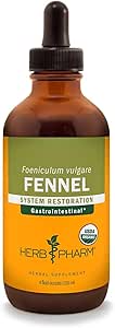 Herb Pharm Certified Organic Fennel Liquid Extract til fordøjelsessystemet support - 4 Ounce