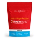 Brain Body Collagen Peptider Powder - Vital Protein & Collagen Supplement for kvinder & mænd - Hydrolyzed Type I & III for hår, hud, negle & fælles sundhed - 30 Servering - Unflavored - 678g