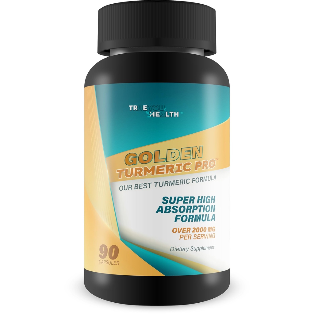 Golden Turmeric Pro - Improved Formula - Our Best High Absorption Turmeric Curcumin Gold Turmeric Capsules - Vitamin D Vitamin C Curcumin Ginger Supplements - Gold Support Supplement