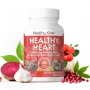 Healthy Heart - CoQ10 - Cholesterol - Circulation - Inflammation - Blood Pressure - Plaque - Cortisol - Arteries - LDL - HDL - Hawthorne - Beet Root - Garlic - Olive Leaf - Hibiscus - 120 Count