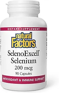 Naturlige faktorer, SelenoExcell Selenium 200mcg, Antioxidant & immunforsvar, 90 kapsler
